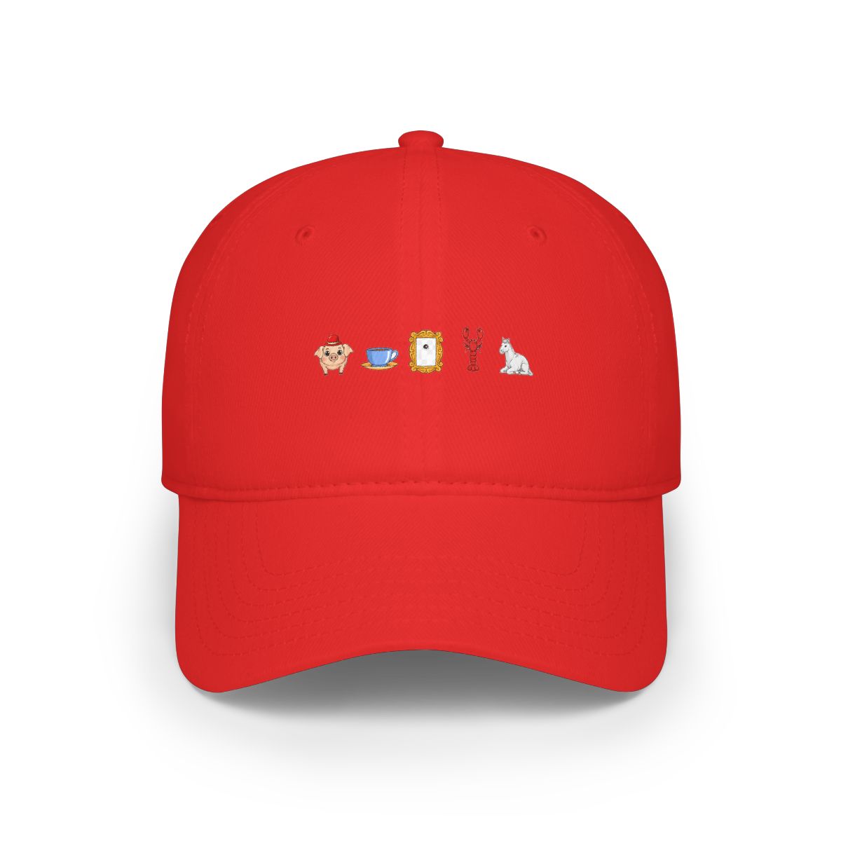 Friends Pig Coffee Cup Lobster Horse Graphic White Hat